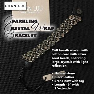 CHAN LUU Sparkling Crystal Wrap Bracelet